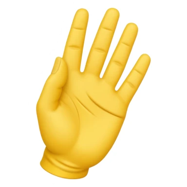american sign language alphabet A yellow hand sticker