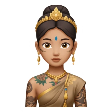 thailand ancient GIRL with tatooed sticker