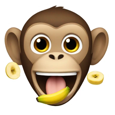 A monkey eating a banana  sticker