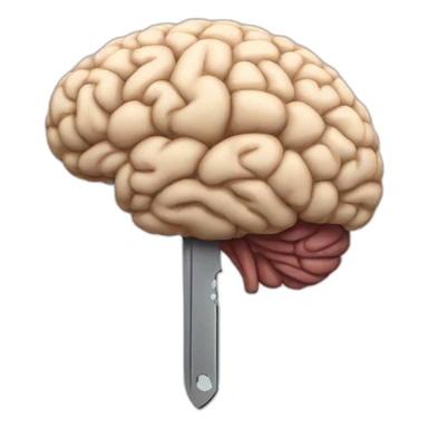 a brain as a letal weapon sticker