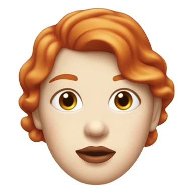 Red hair Lipstick Face covered in milk liquid sticker