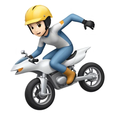 person doing a wheelie sticker