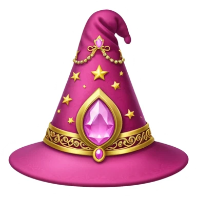 a pink magical hat sticker