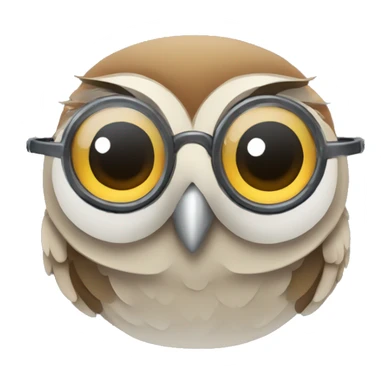 owl who tell a story with monocle sticker