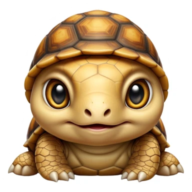 cinematic-baby tortoise-realistic--emoji,,-cute-wise-face-peering-ahead-with-calm-determination,-cute large-eyes-reflecting-centuries of wisdom, sticker