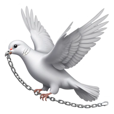 Freedom, the dove flies away, the chains are broken sticker