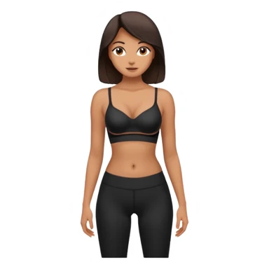legging brassière noir ventre femme  sticker