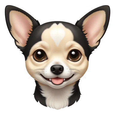 Black and white chihuahua with underbite sticker
