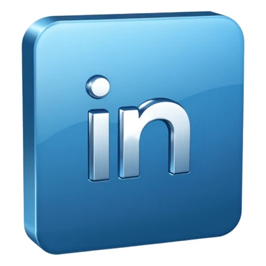 3d linkedin logo (the real Linkedin logo must be used) sticker