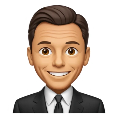 Frank sinatra emoji showing good data sticker