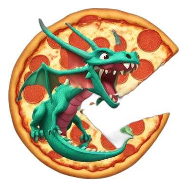 dragon eaten pizza sticker