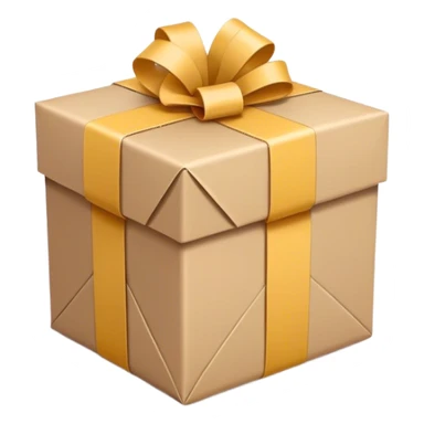 A neatly wrapped package with a ribbon partially tied, indicating something is coming soon. The design is clean, minimal, and modern, in a flat illustration style, ideal for an empty state UI. sticker