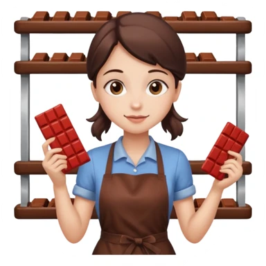 Girl that work in chocolatery  sticker
