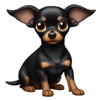 Black chihuahua wiener dog   sticker