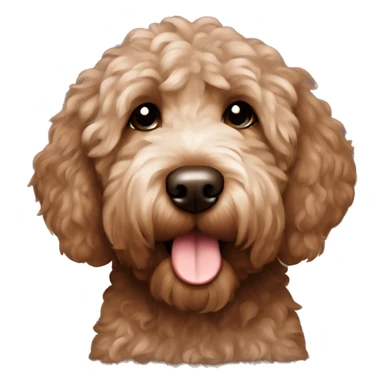 Chocolate brown goldendoodle  sticker