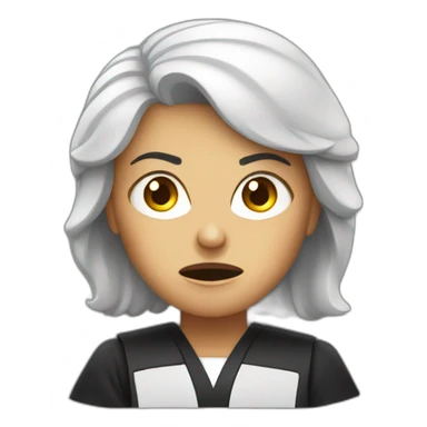 angry female judge sticker