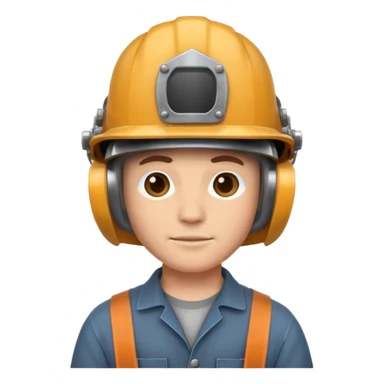 welder in a helmet with welding sticker