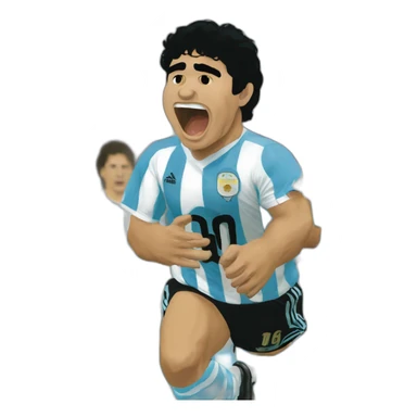Maradona run 86 argentina sticker