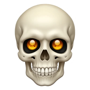 Nervous skull sticker