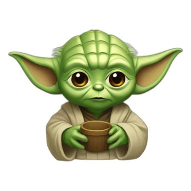 Yoda buvant une bières sticker