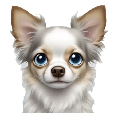 chihuahua longhair Merle baby blue eyes sticker