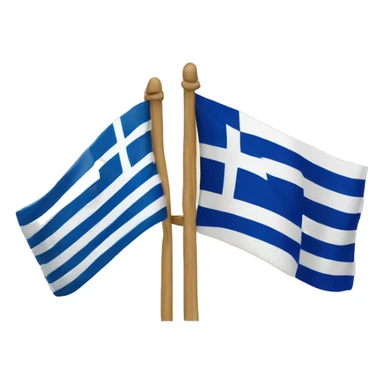 Greece and Turkey flag sticker