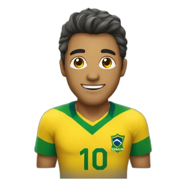 Homem com camisa do brasil levantando uma taça  sticker
