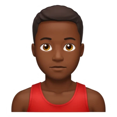 black guy red tank top sticker