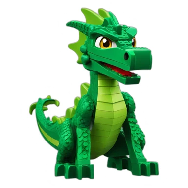 green gragon lego sticker