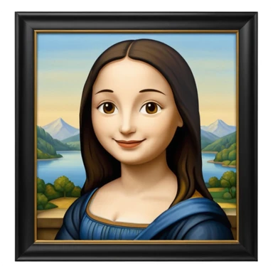 frame, painting, Mona Lisa sticker