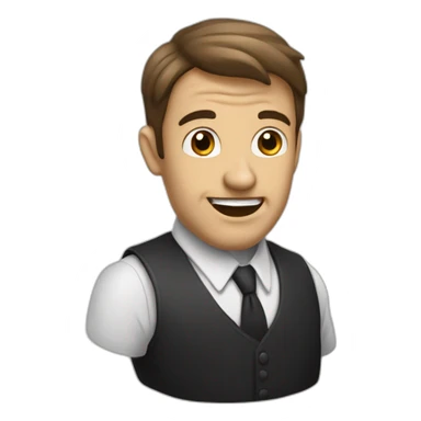 Homme chauve qui met sont doigt devant la bouche sticker