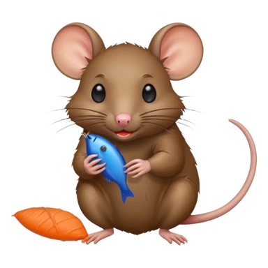 raton comiendo cebo blando azul sticker