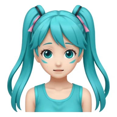 Hatsune Miku  embarrassed twintail sticker