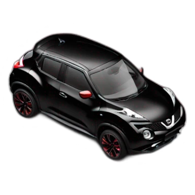 nissan juke noir retro rouge sticker