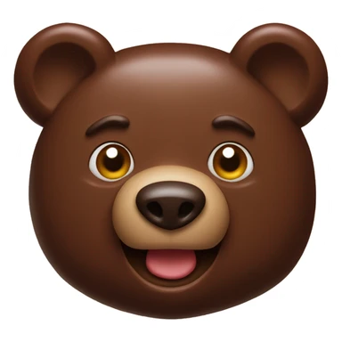 Bear made of chocolate with a bite mark out of his ear sticker