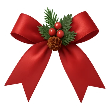 Christmas bow with decoration , remove background sticker