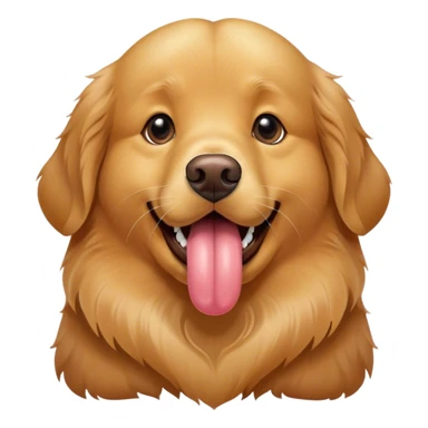 Golden retriever dog with moles on tongue sticker