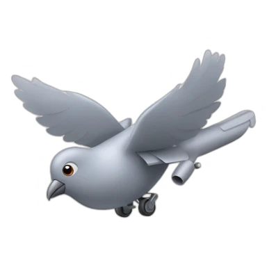 Pigeon flying an airplane  sticker
