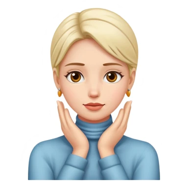 girl with hands on her neck sticker