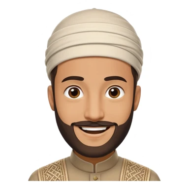 happy muslim man sticker