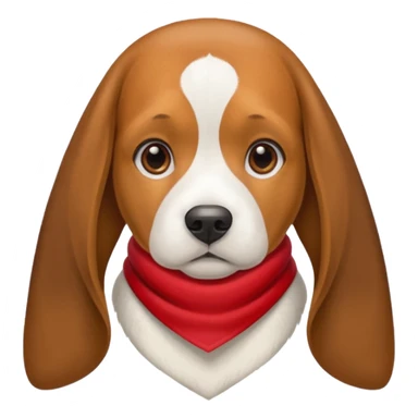 Beagle wearing a red triangle scarf sticker