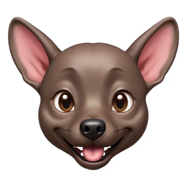 Cinematic Comical Xoloitzcuintle dog Portrait Emoji, Head tilted dramatically with an exaggeratedly amused expression, featuring smooth, hairless ebony skin with pronounced wrinkles and wide, expressive dark eyes filled with playful disbelief, Simplified yet hilariously expressive features, highly detailed, glowing with a slightly sassy glow, high shine, dramatic yet playful, stylized with an air of cheeky mischief, bright and endearing, soft glowing outline, capturing the essence of a spirited and over-the-top companion, so meme-worthy it feels like it could side-eye its way into internet fame instantly! sticker