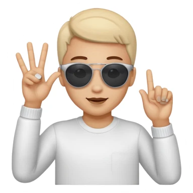 EVET İŞARETİ YAPAN VE GÖZLÜK TAKMIŞ YANA BAKAN HAVALI EMOJİ sticker