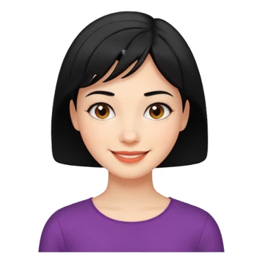 mujer pelo negro muy corto sticker