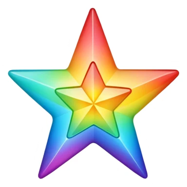 Rainbow Star Emoji Style sticker