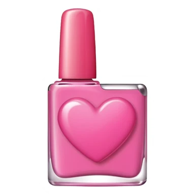 heart with a nail polish pink sticker