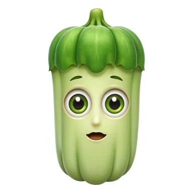 ladyfinger vegetable keeping the shape normal with big eyes sticker