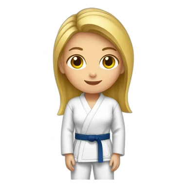 Fille qui fait du judo sticker