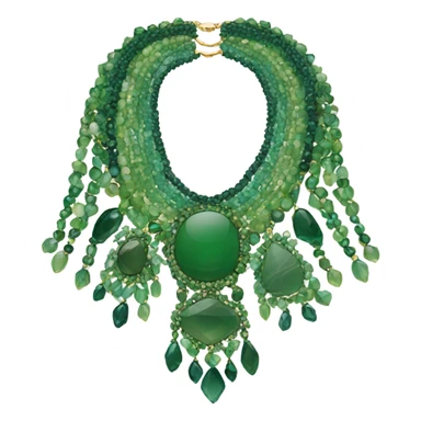 Green necklace sticker