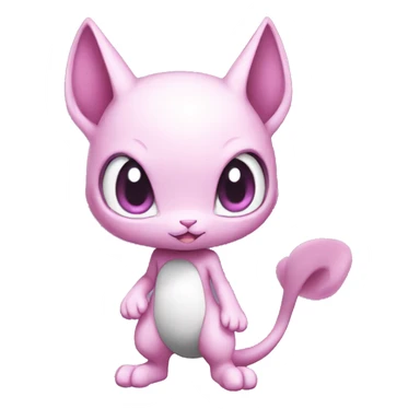 Pink Chibi Anthro Mewtwo-Pokémon full body sticker